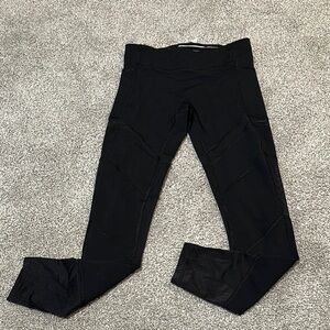 Ivivva by Lululemon black leggings with mesh and cutouts girls size 12